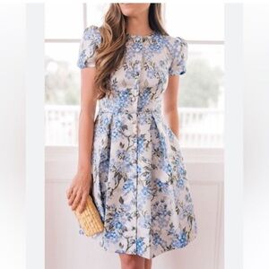 NWOT- Gal Meets Glam Margaret floral jacquard dress- 6